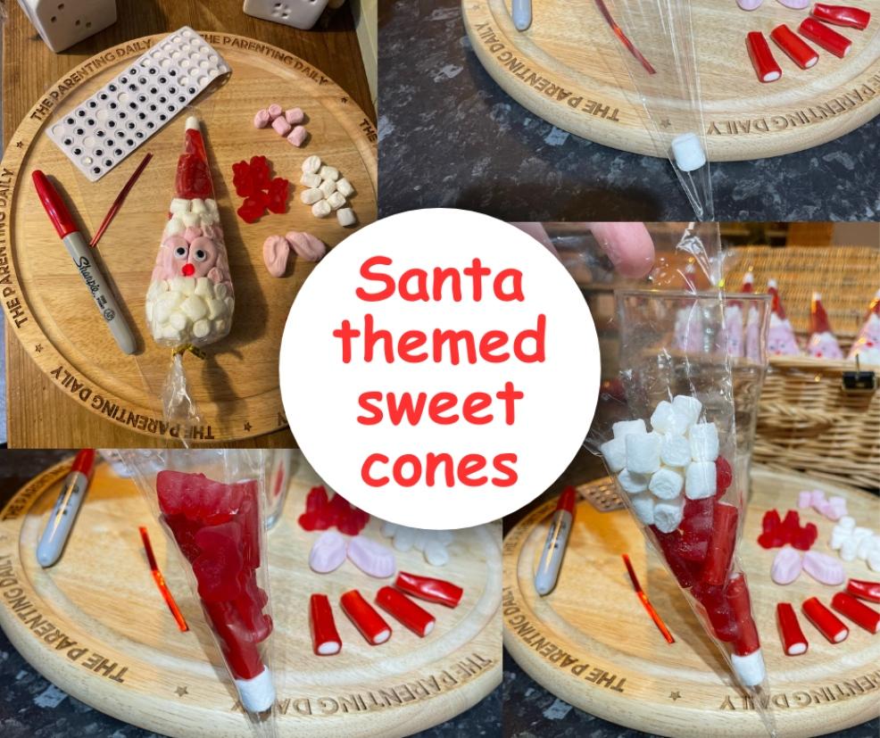 Santa themed sweet cones The Parenting Daily